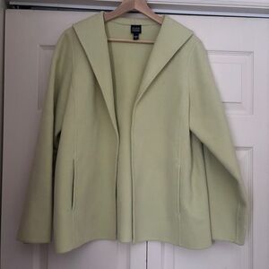 Eileen Fisher Wool Cashmere Blend Light Open Front Jacket Size Medium